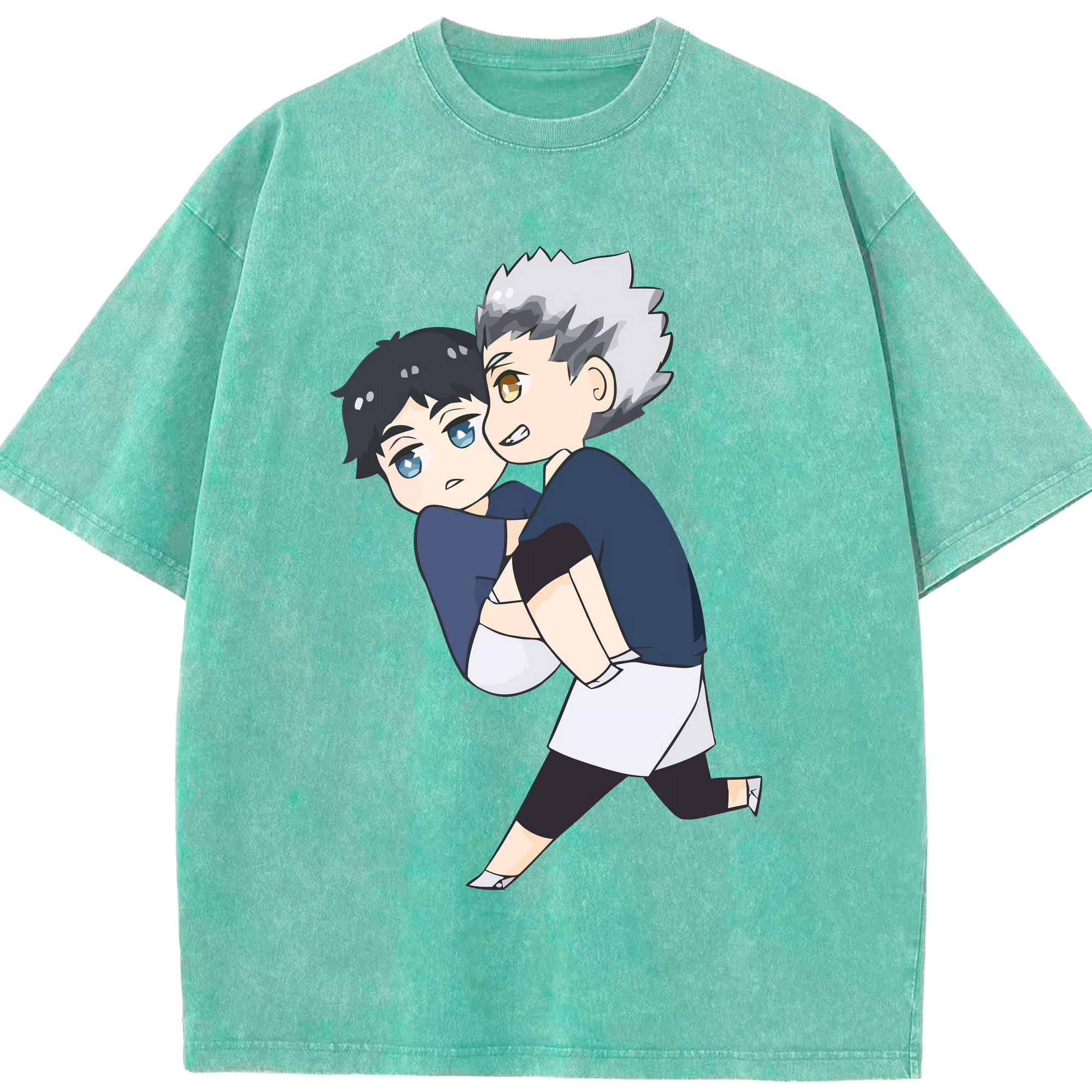 （画像用） ハイキュー!! Haikyu!! 綿100% ヴィンテージ風 半袖Tシャツ（フロントプリント）